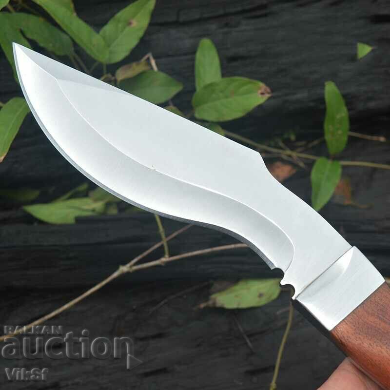 Χειροποίητο μαχαίρι - kukri 140x270, D2, δέρμα με τιμή 57.50 BGN | € 29.40