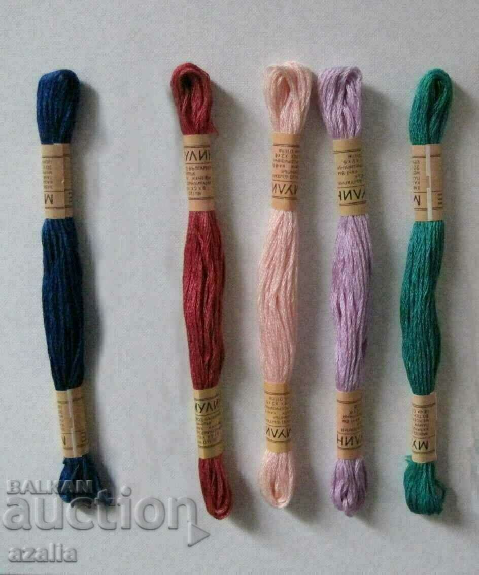 Embroidery threads, mouline thread