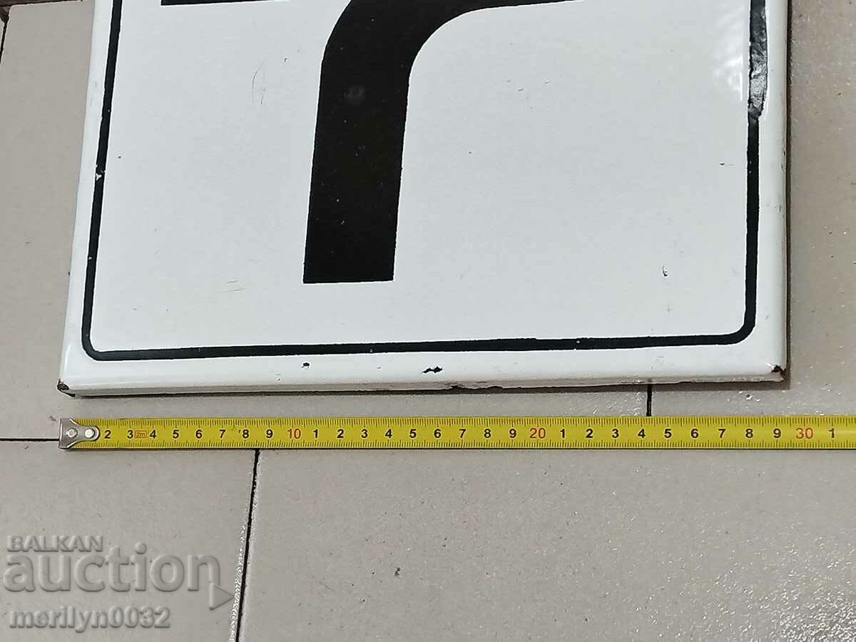 Delivery of Enamel road sign from the early 1960s NRB