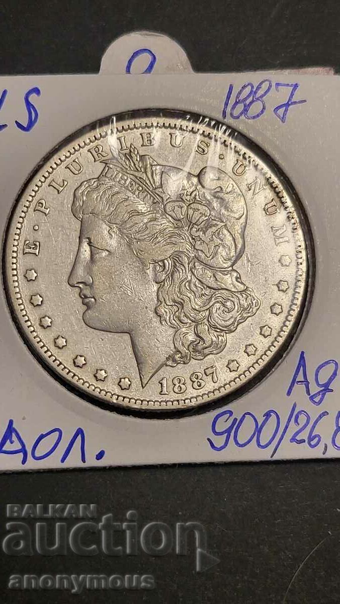 1 Morgan Dollar USA 1887 Silver Coin