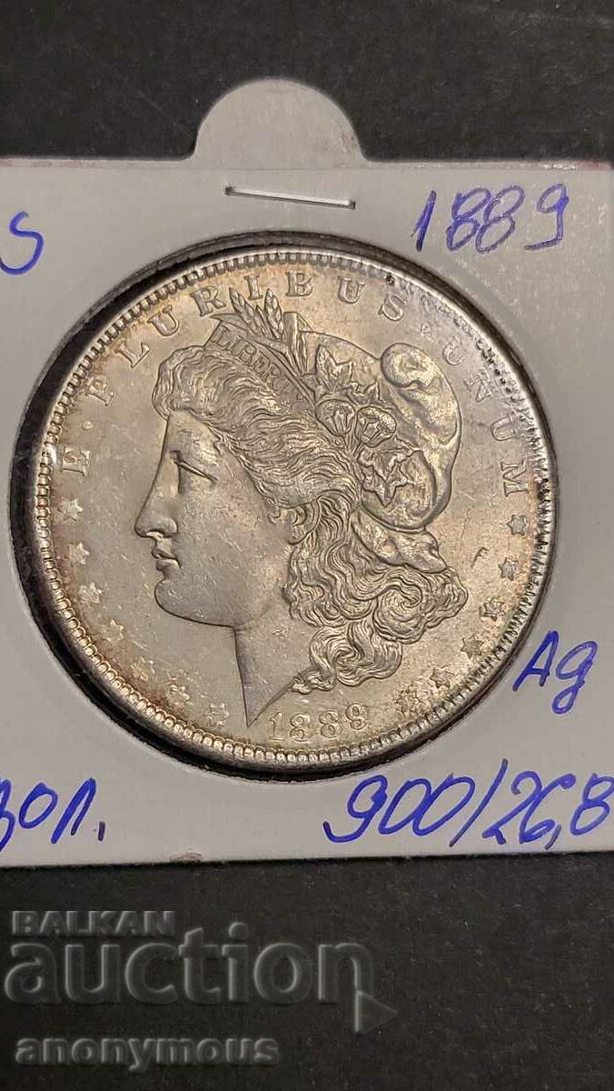 1 Morgan Dollar USA 1889 Silver Coin