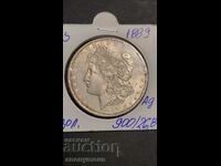 1 Morgan Dollar USA 1889 Silver Coin