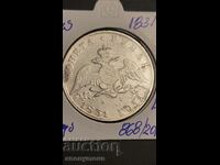 Silver coin 1 ruble Russia Empire 1831 Nicholas 1st