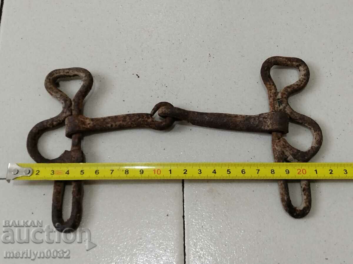 Auction Old wrought bridle bridle wrought iron, harness Auction Old wrought bridle bridle wrought iron, harness