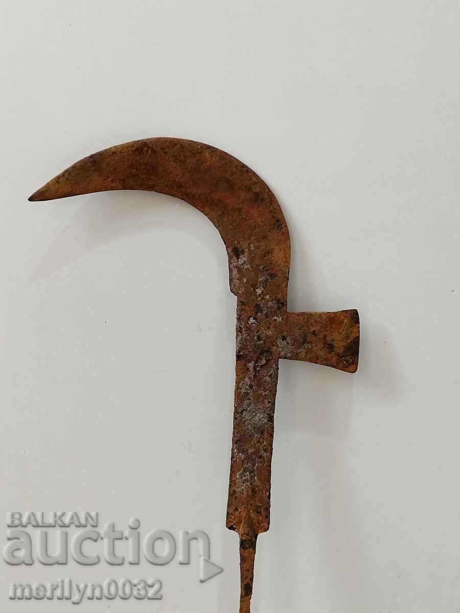 Delivery of Old hand-forged mower, wrought iron Delivery of Old hand-forged mower, wrought iron