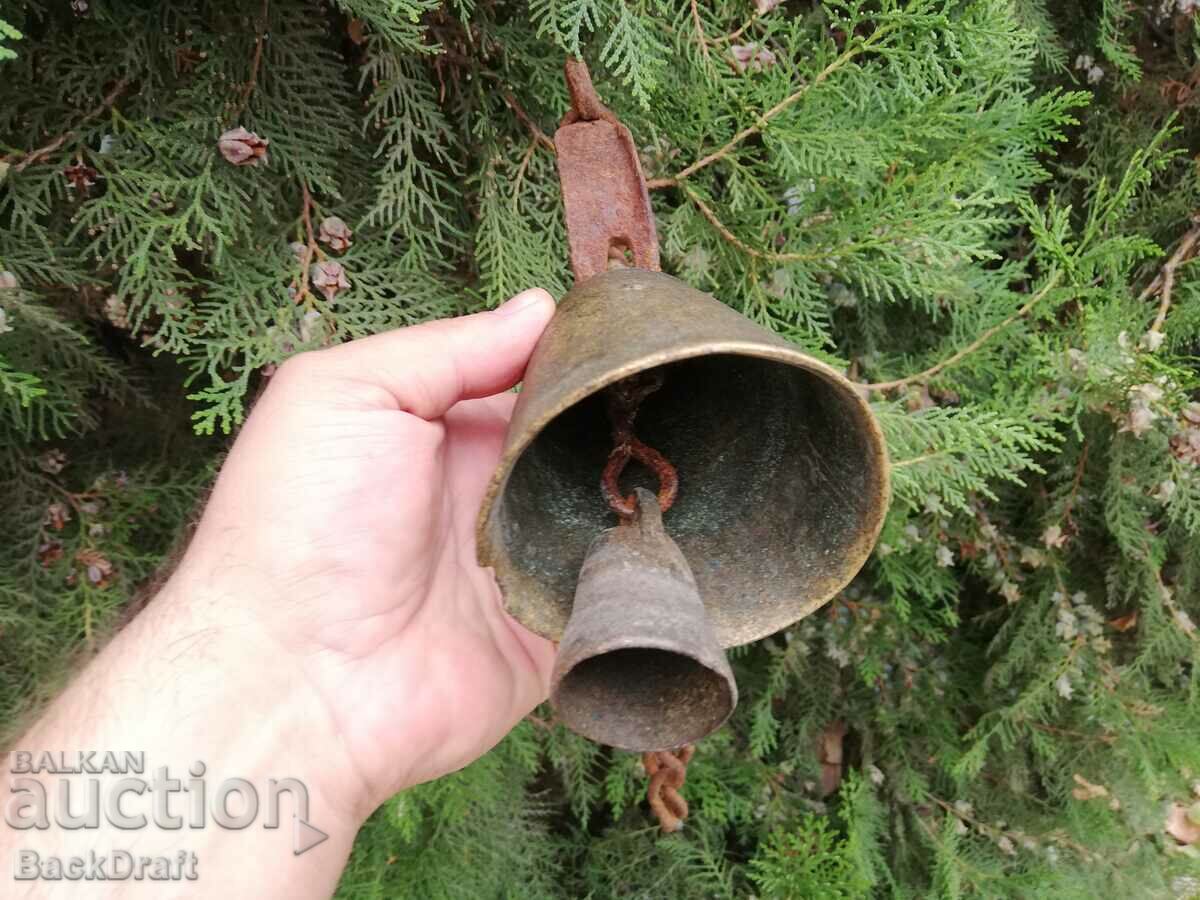 OLD BRONZE TANK BELL, CYLINDER, PUSH, BELL - 6 OLD BRONZE TANK BELL, CYLINDER, PUSH, BELL - 6