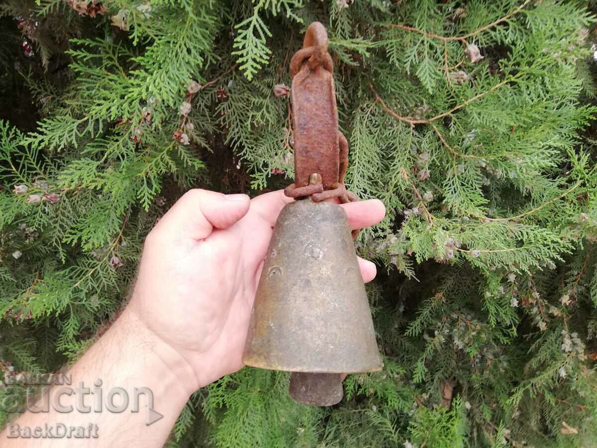 OLD BRONZE TANK BELL, CYLINDER, PUSH, BELL