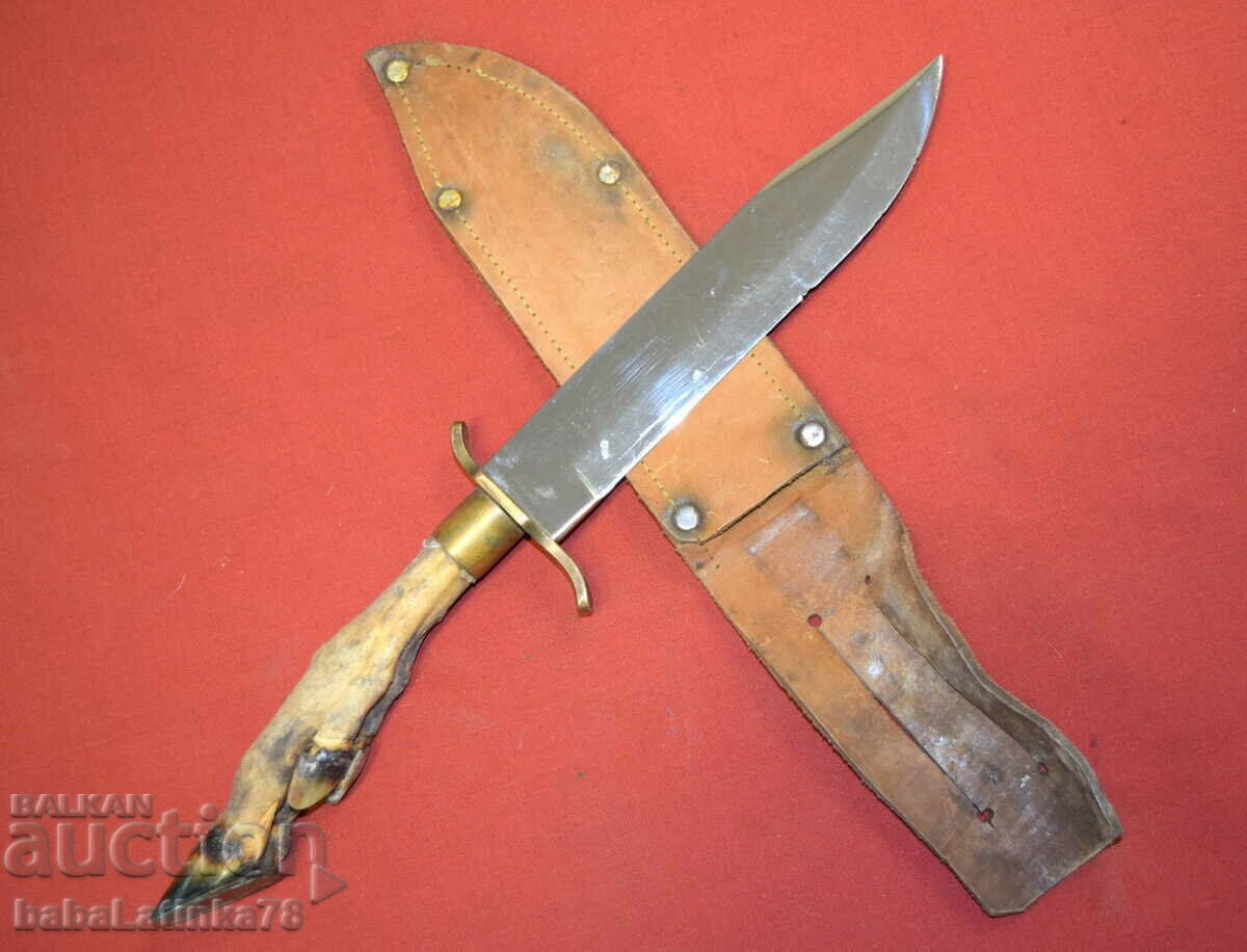 Old Bulgarian steel hunting knife