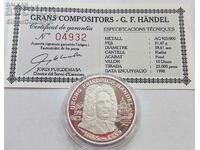 Silver 10 Dinera Handel 1998 Andorra