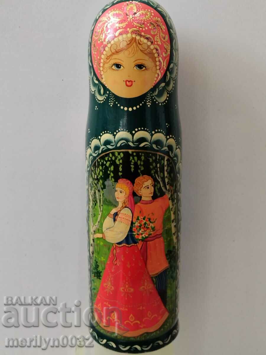 Παιδικό παιχνίδι ζωγραφισμένη στο χέρι κούκλα μεγάλη matryoshka USSR με τιμή 159.00 BGN | € 81.30