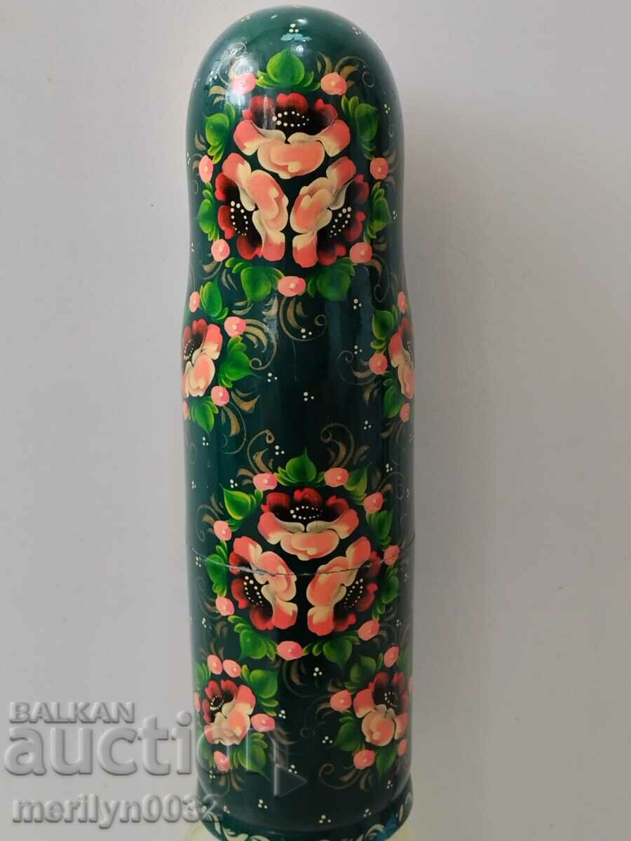 Δημοπρασία Παιδικό παιχνίδι ζωγραφισμένη στο χέρι κούκλα μεγάλη matryoshka USSR