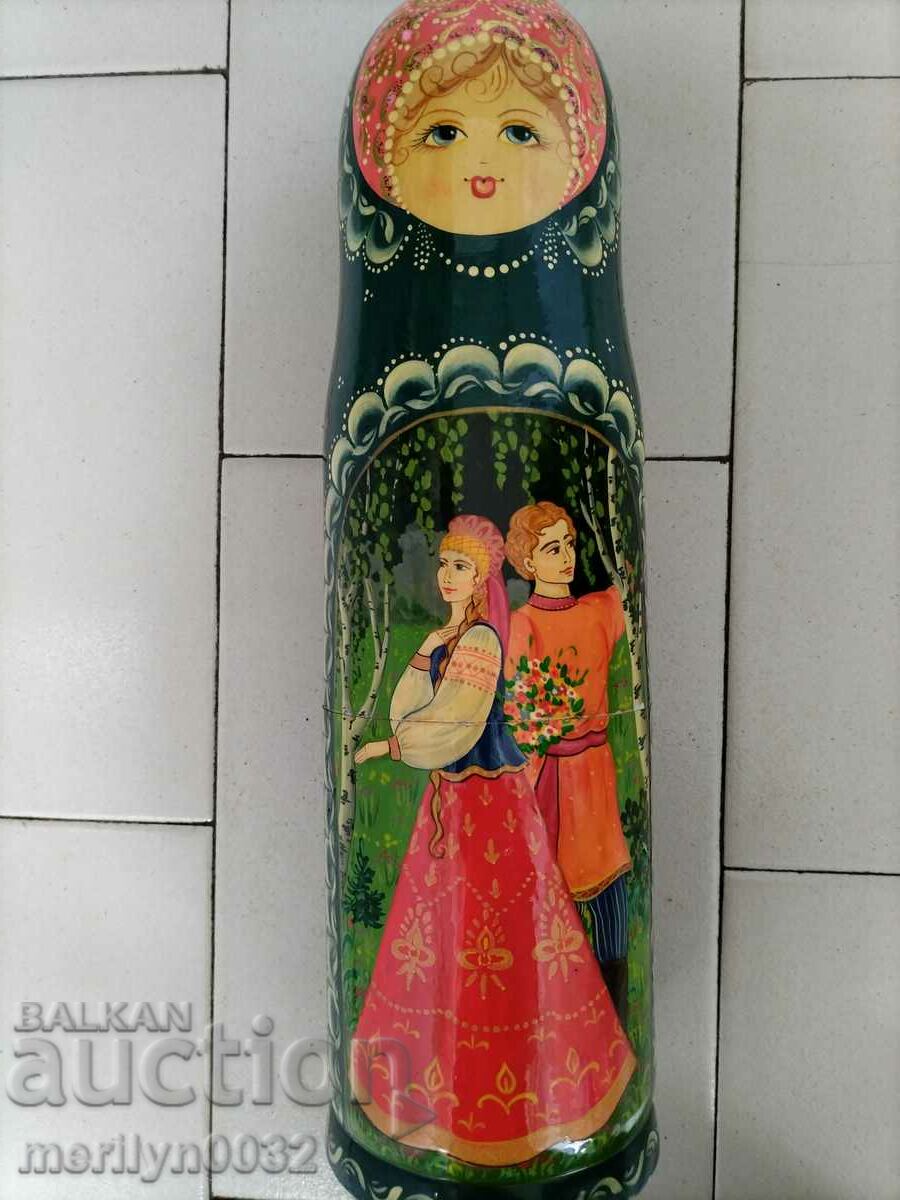 Children's toy hand painted doll large matryoshka USSR