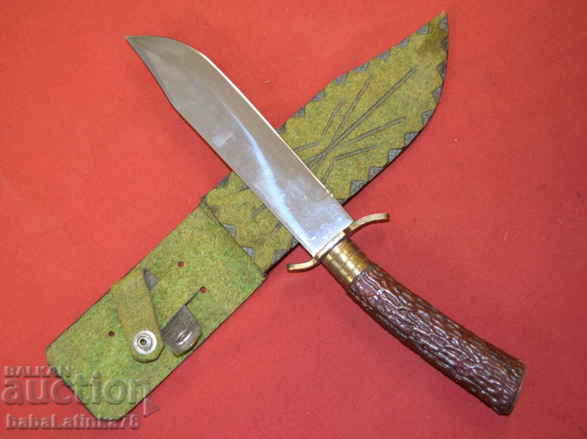 Old massive Bulgarian steel hunting knife