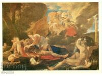 Old postcard - art - Nicolas Poussin, Rivaldo and Armida