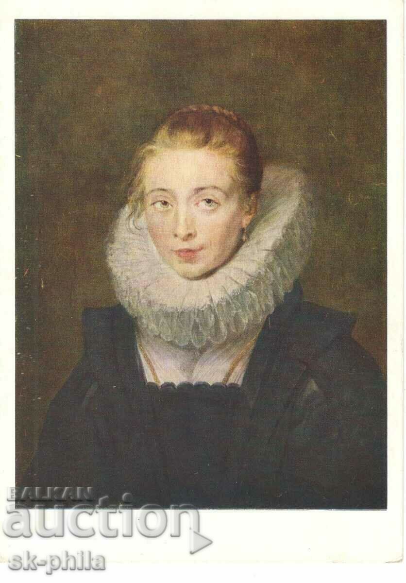 Old postcard - art - Peter Rubens, Portrait of the Infanta