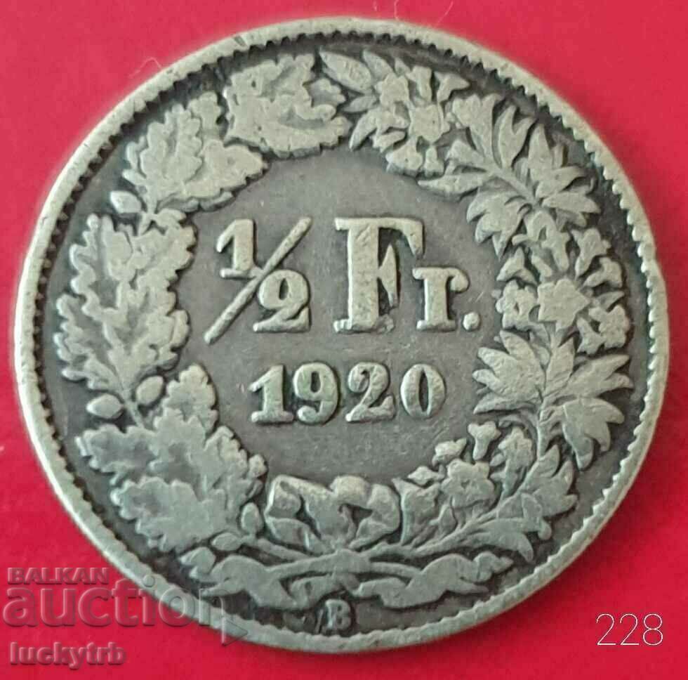 1/2 franc 1920 - Switzerland - Silver 1/2 franc 1920 - Switzerland - Silver