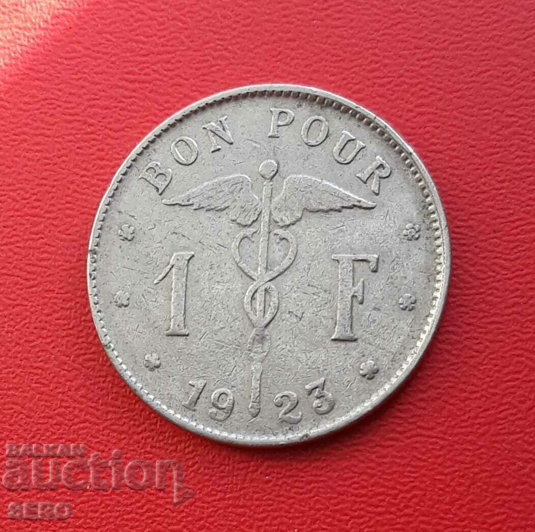 Belgia - 1 franc 1923