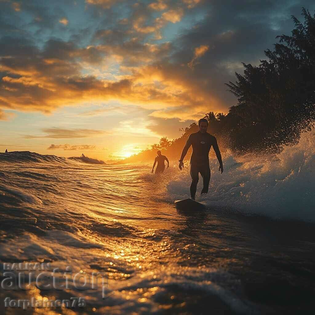 Surfers in Hawaii.  Image ® Studio Perfect Image Ltd.