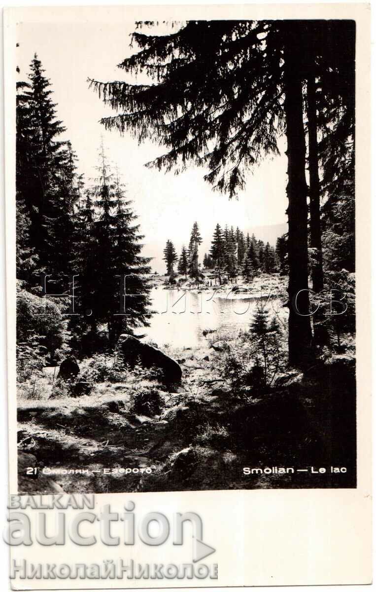 1961 CARTE VECHE PINTAT LACUL D011