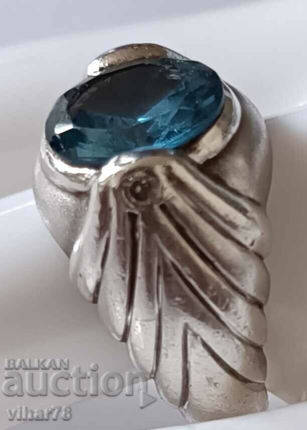 Γυναικείο ασημένιο τοπάζι δαχτυλίδι Γυναικείο ασημένιο τοπάζι δαχτυλίδι