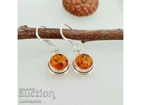 5203 Silver earrings with Amber