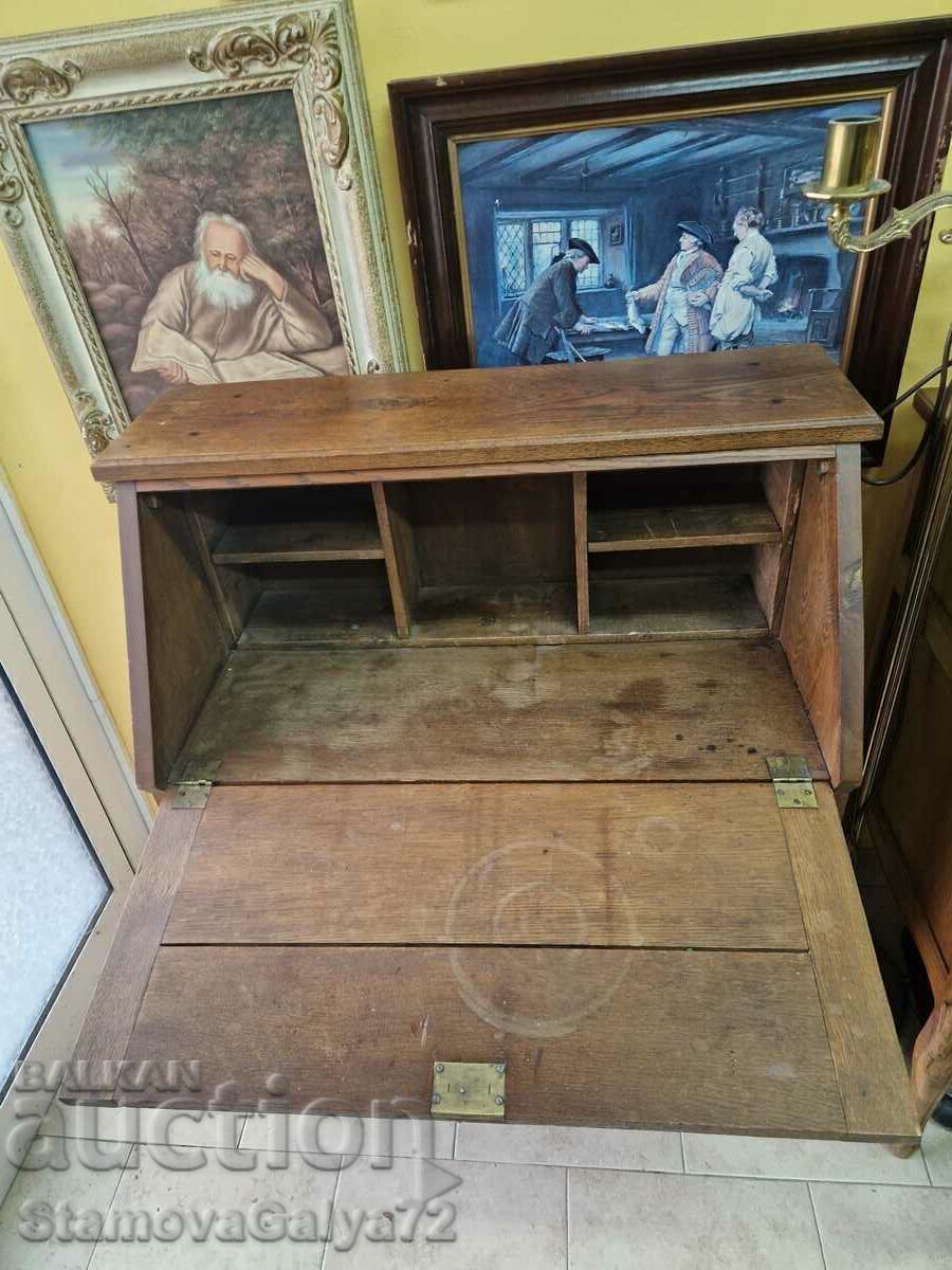 A beautiful antique solid walnut desk - 6