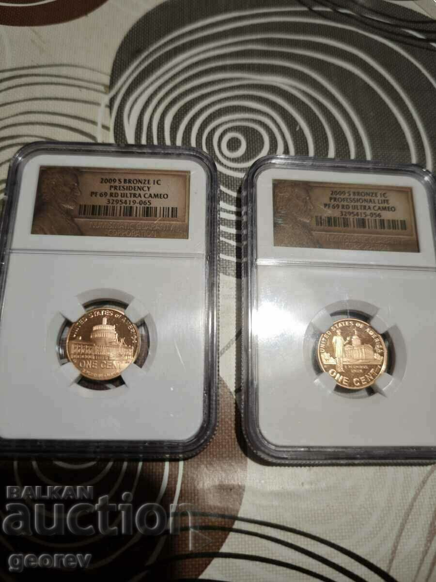 USA 2009-S Proof 1 Cent NGC PF69 ULTRA CAMEO, διαβάστε την περιγραφή