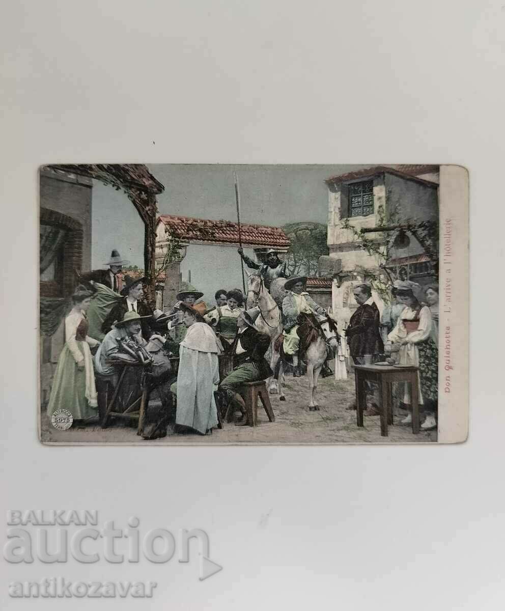 Auction Lot of old postcards, film postcards of Don Quixote - 1910. Auction Lot of old postcards, film postcards of Don Quixote - 1910.
