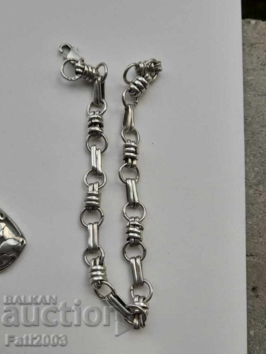 Unisex silver bracelet