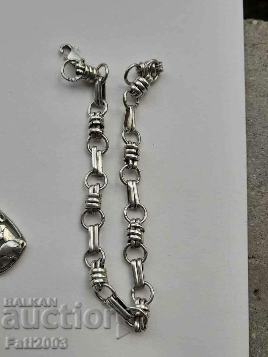 Unisex silver bracelet