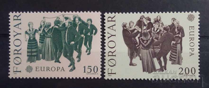 Insulele Feroe 1981 Europa CEPT Folclor/Costume MNH