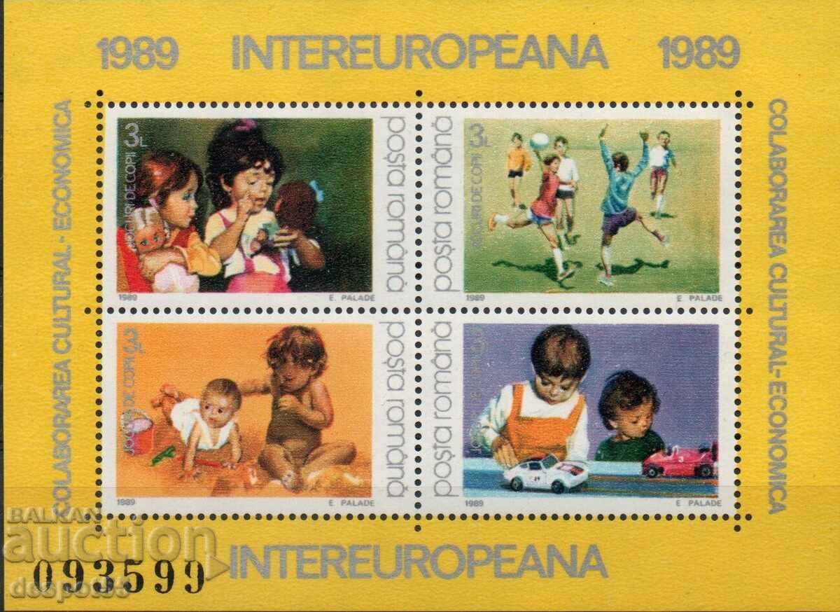 1989. Romania. INTEREUROPEANA - Children's games. Block.