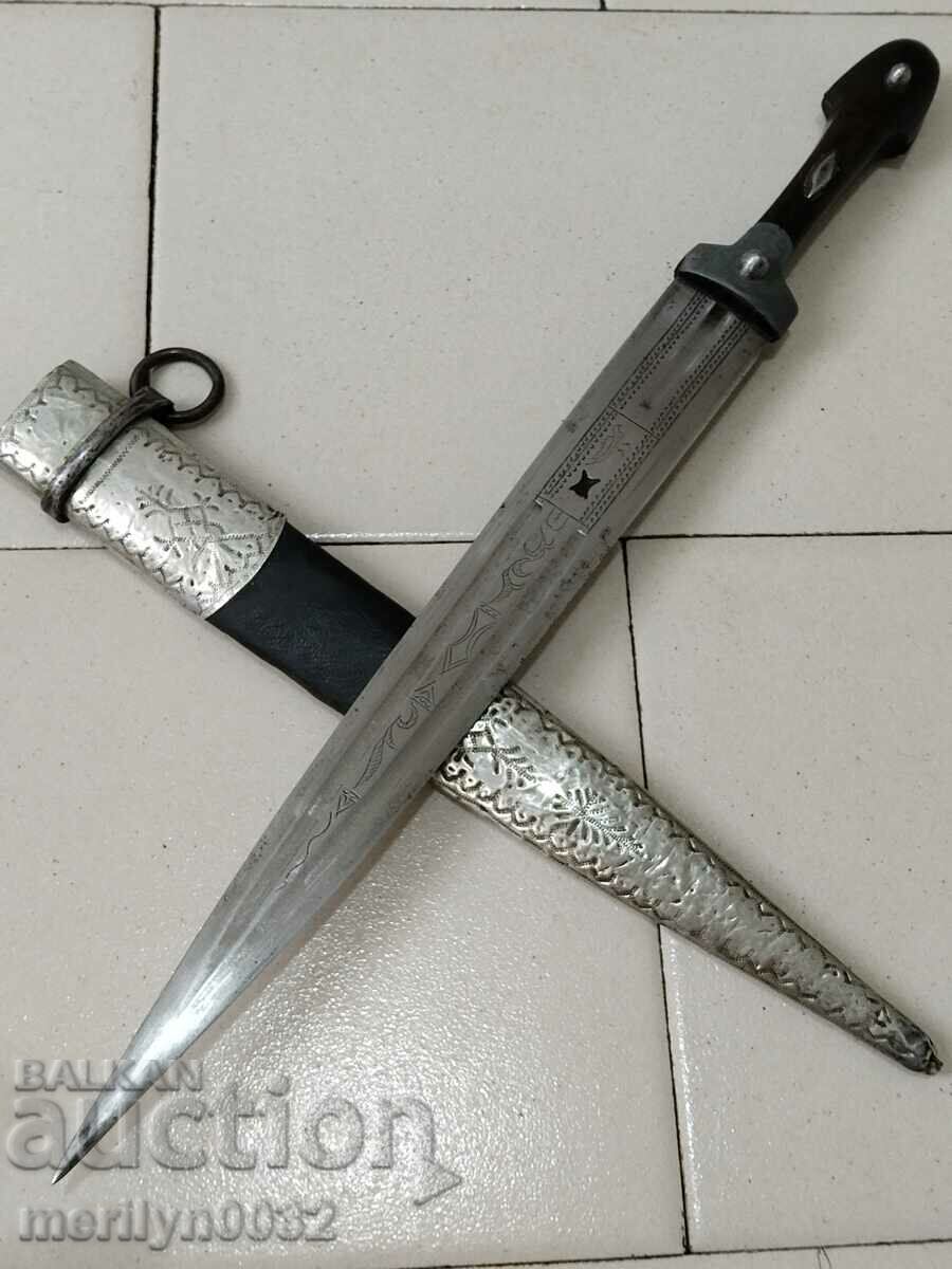 Ottoman Circassian hajdushka dagger with engravings ORIGINAL dagger