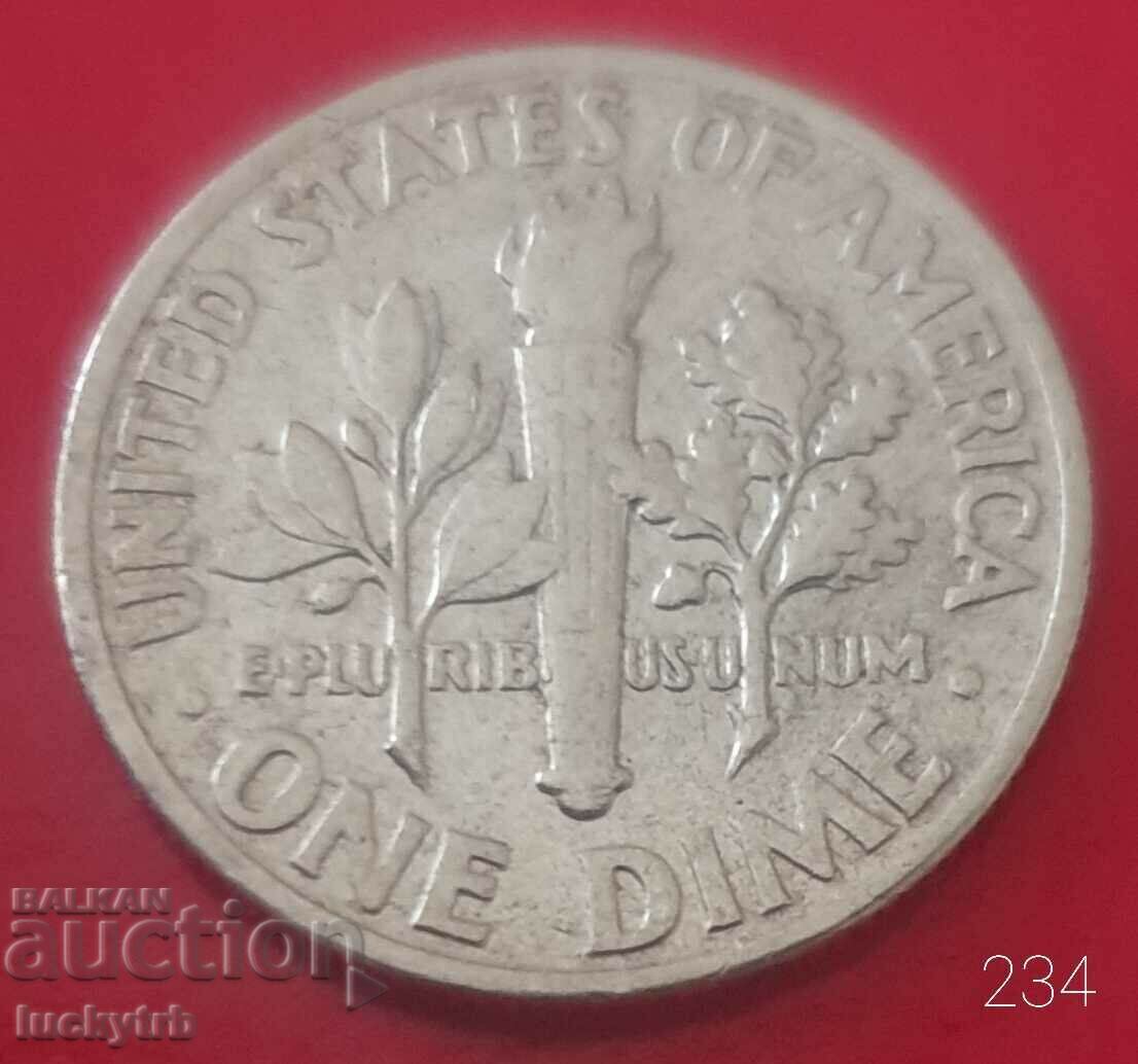 1 dime 1960 - SUA - Argint