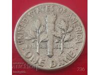 1 dime 1958 - SUA - Argint