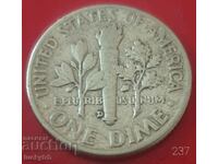 1 dime 1958 "D" - USA - Silver
