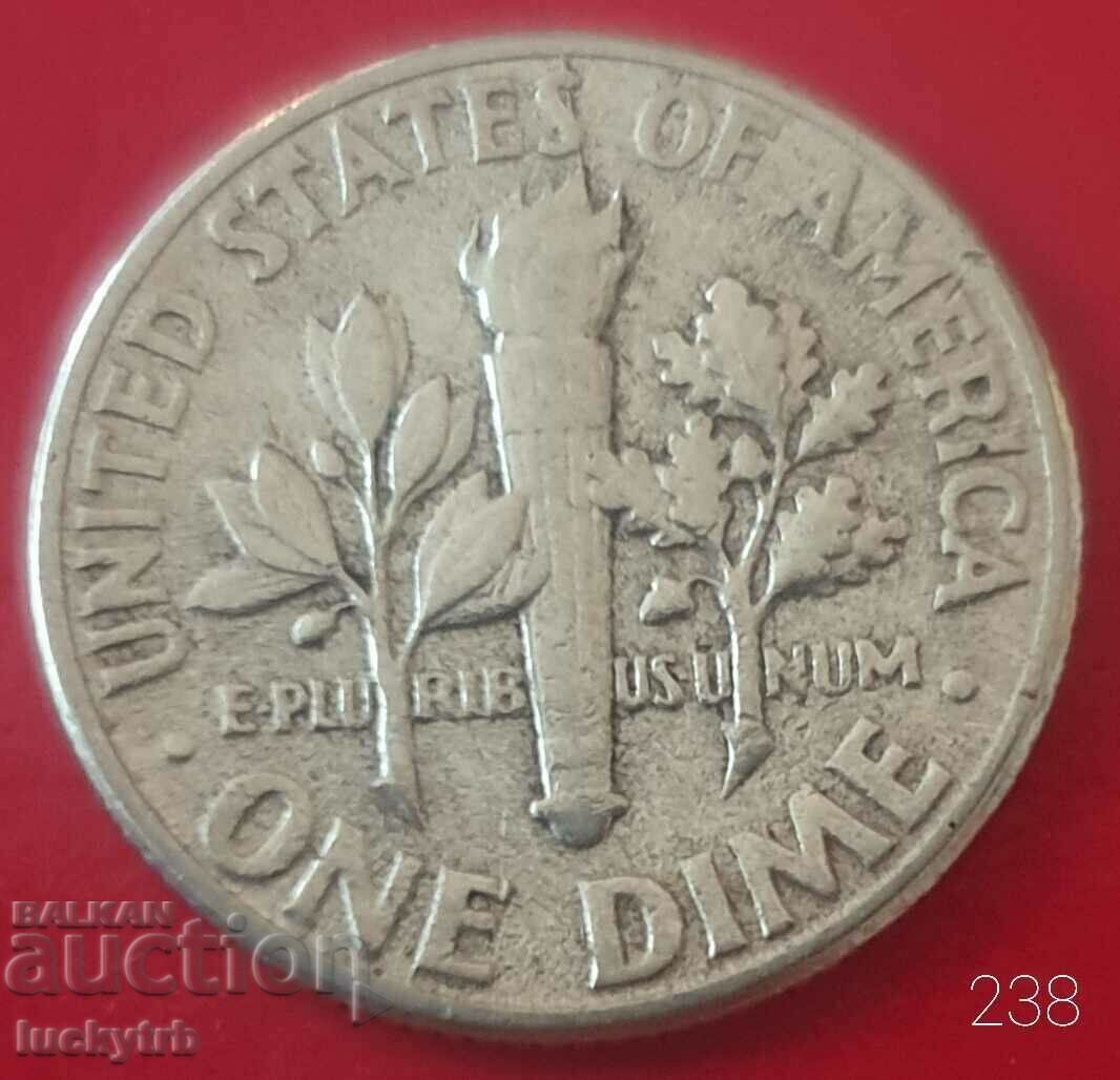 1 dime 1950 - USA - Silver