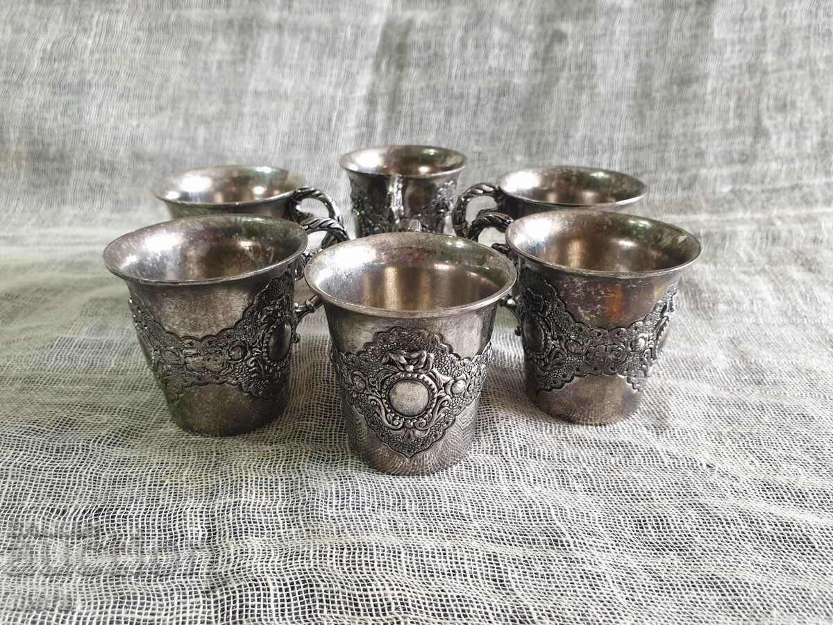 Доставка на Посребрени чашки - 6 броя Доставка на Посребрени чашки - 6 броя