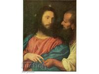 Old postcard - art - Titian, Christ