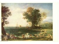 Old postcard - art - Claude Lorrain, Biblical landscape