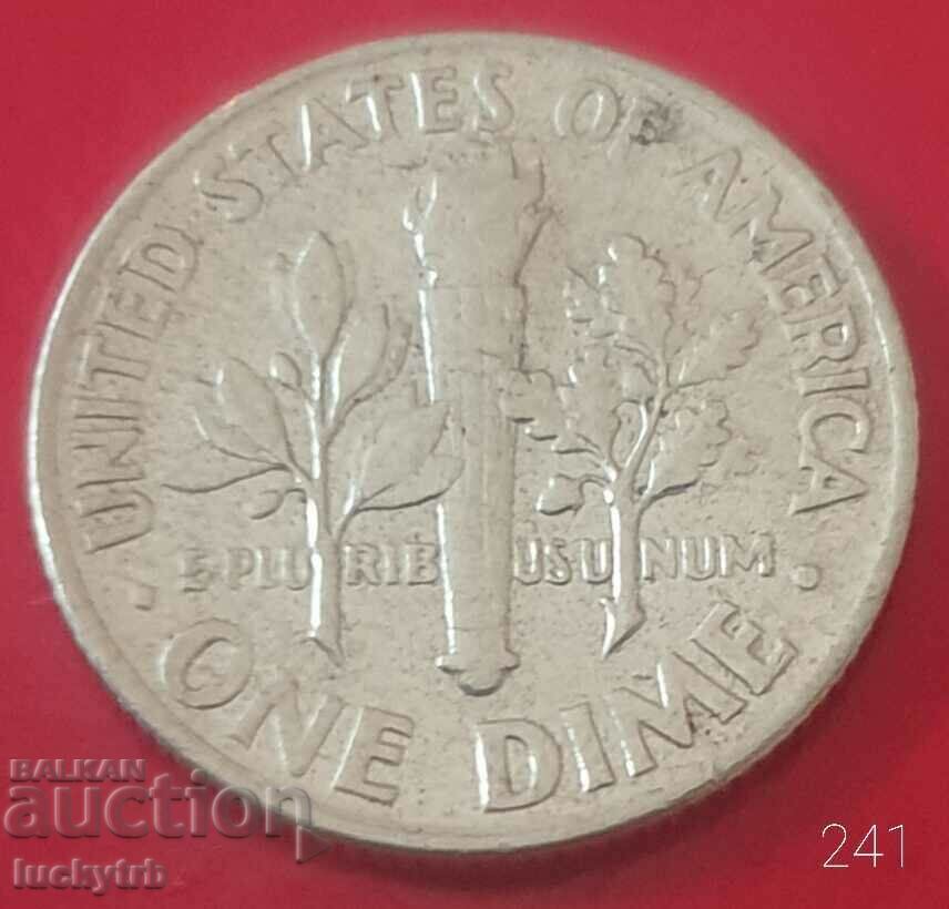 1 dime 1961 - SUA - Argint