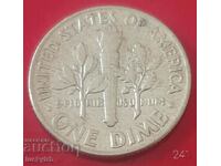 1 dime 1961 - SUA - Argint