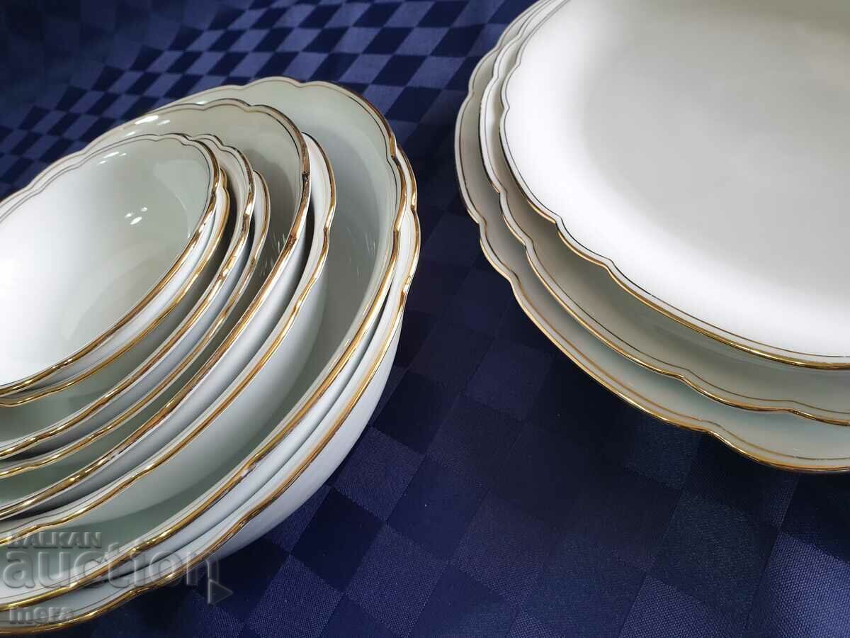 Porcelain bowls and cloths - Inka Seltmann Weiden Bavaria - 5 Porcelain bowls and cloths - Inka Seltmann Weiden Bavaria - 5