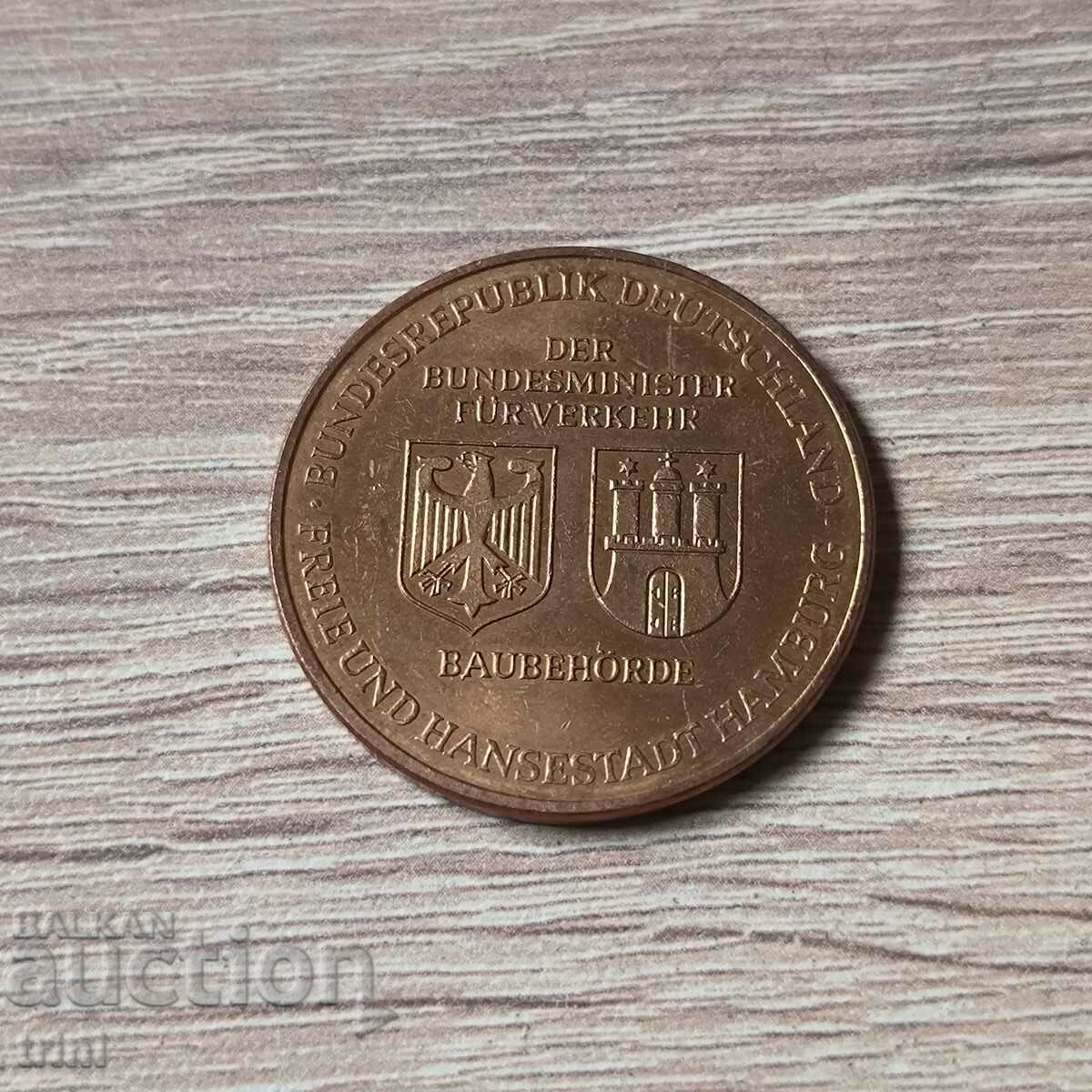 Token 1975 Hamburg Germany Elbtunnel