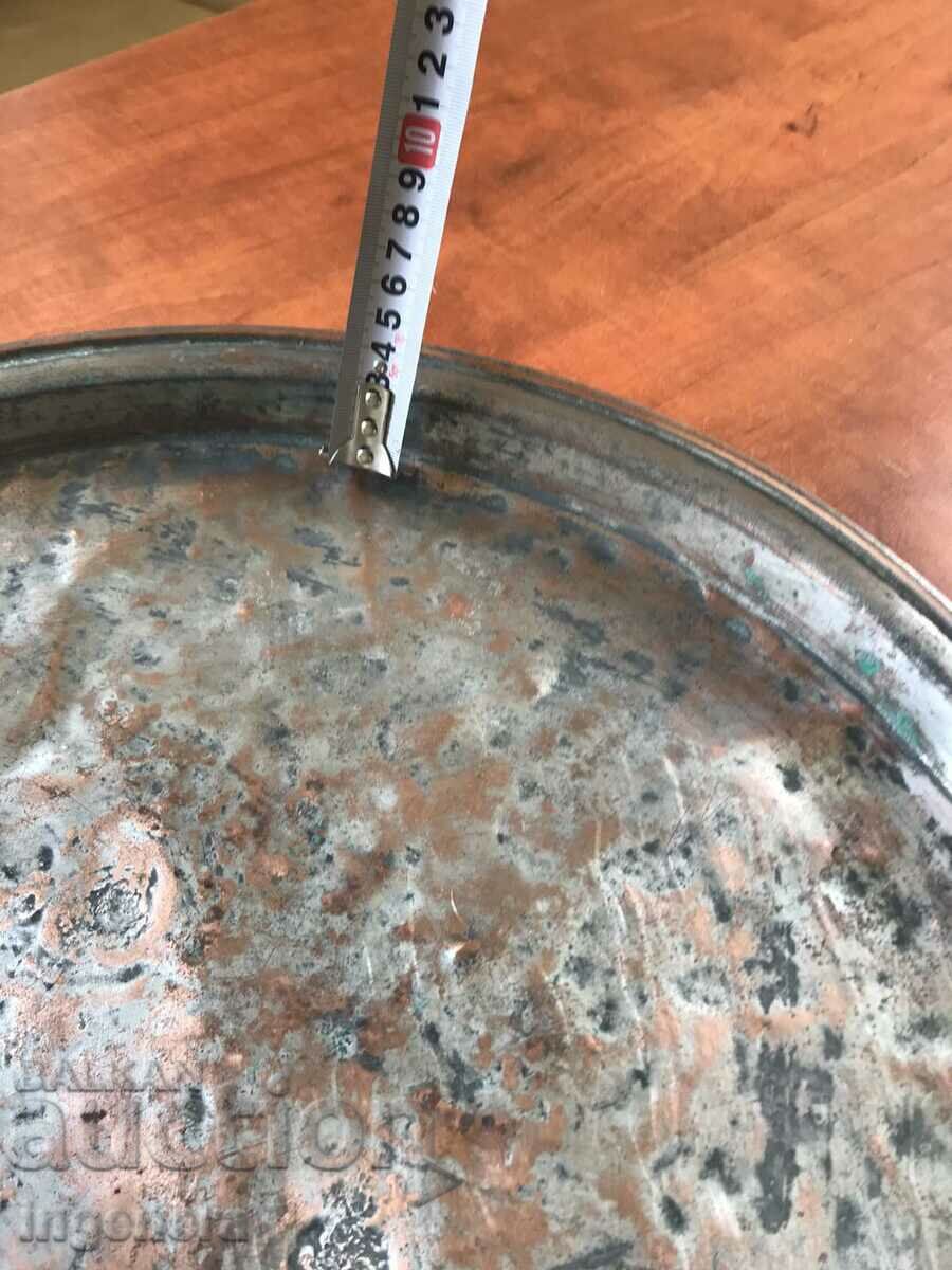 Auction  LARGE COPPER SIGNATURE TRAY VINTAGE FROM Czar-1935 INSCRIPTION