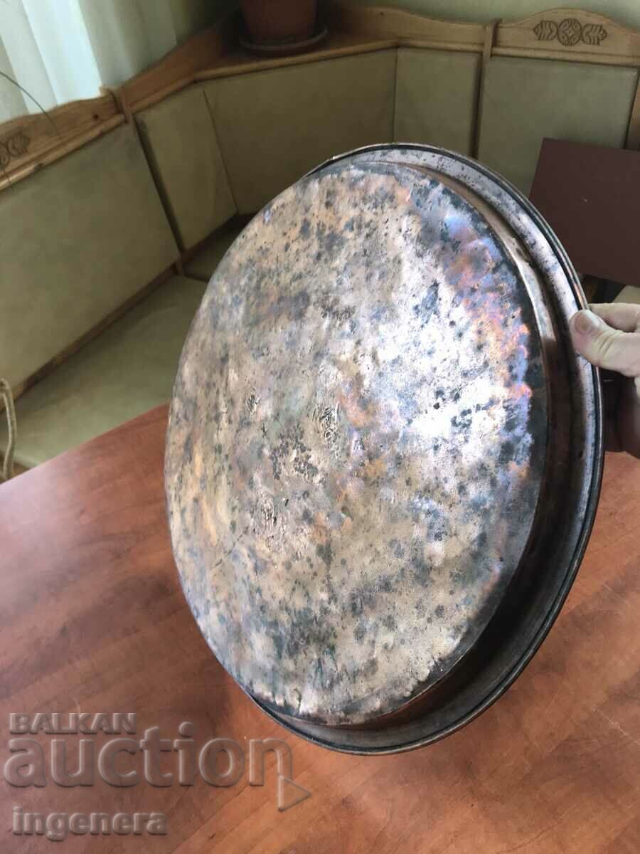 LARGE COPPER SIGNATURE TRAY VINTAGE FROM Czar-1935 INSCRIPTION - 5