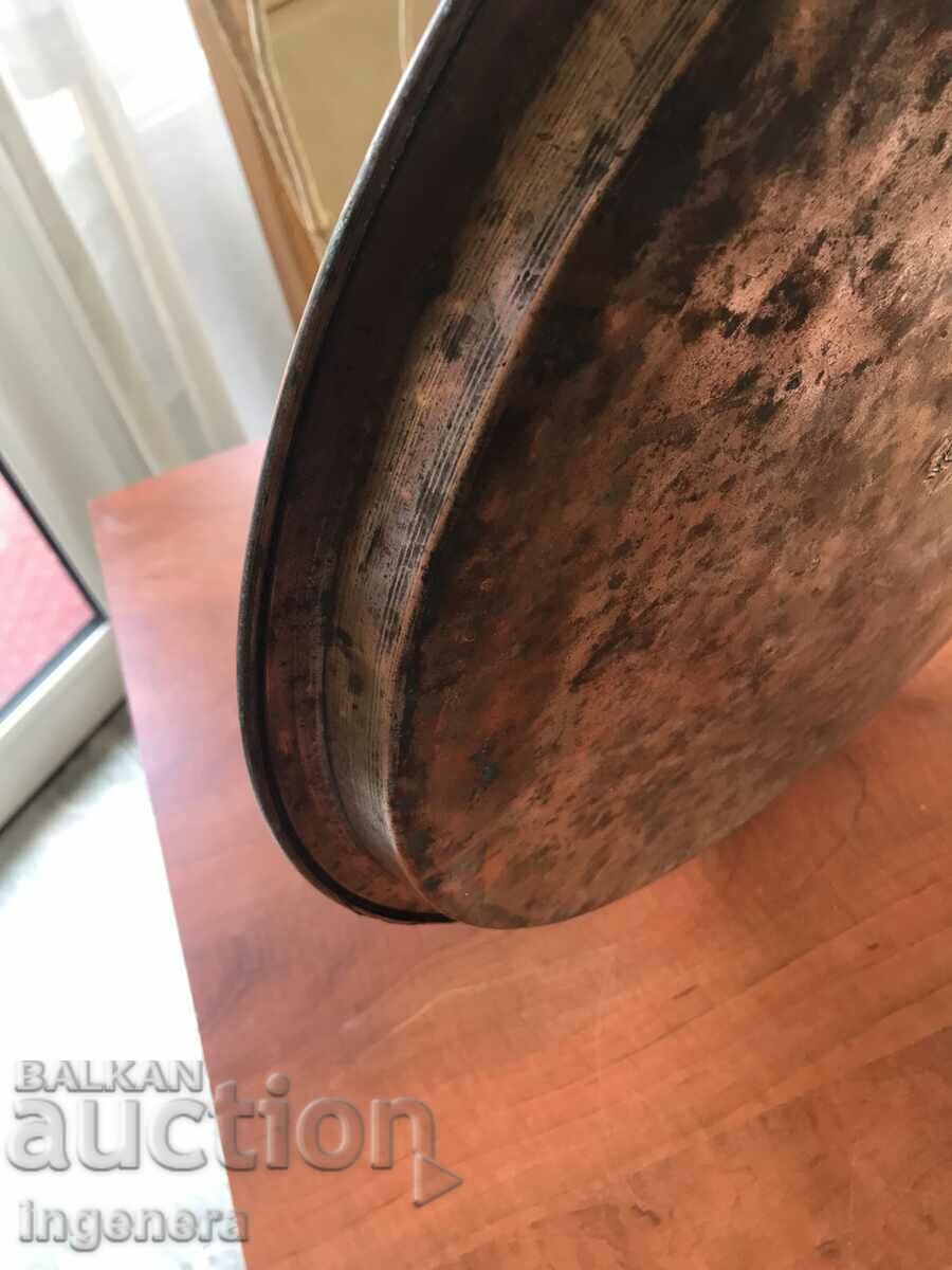 LARGE COPPER SIGNATURE TRAY VINTAGE FROM Czar-1935 INSCRIPTION - 7