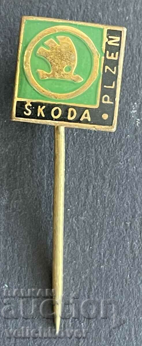 38674 Czechoslovakia sign logo cars Skoda 70's