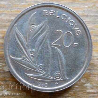 20 francs 1980 - Belgium