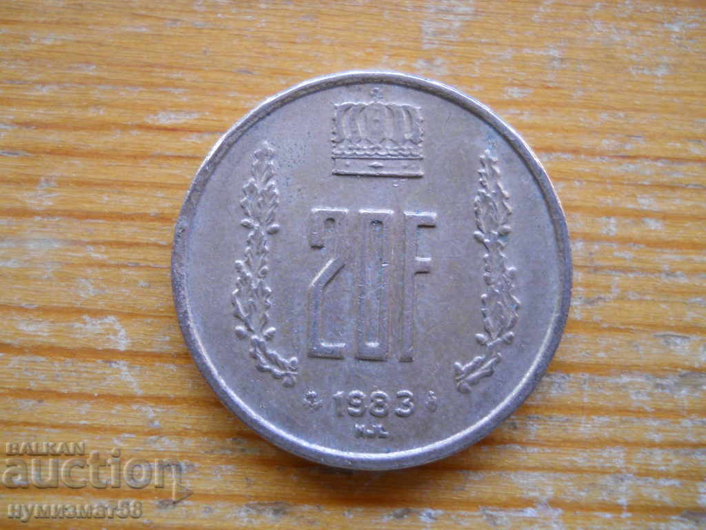 20 franci 1983 - Luxemburg